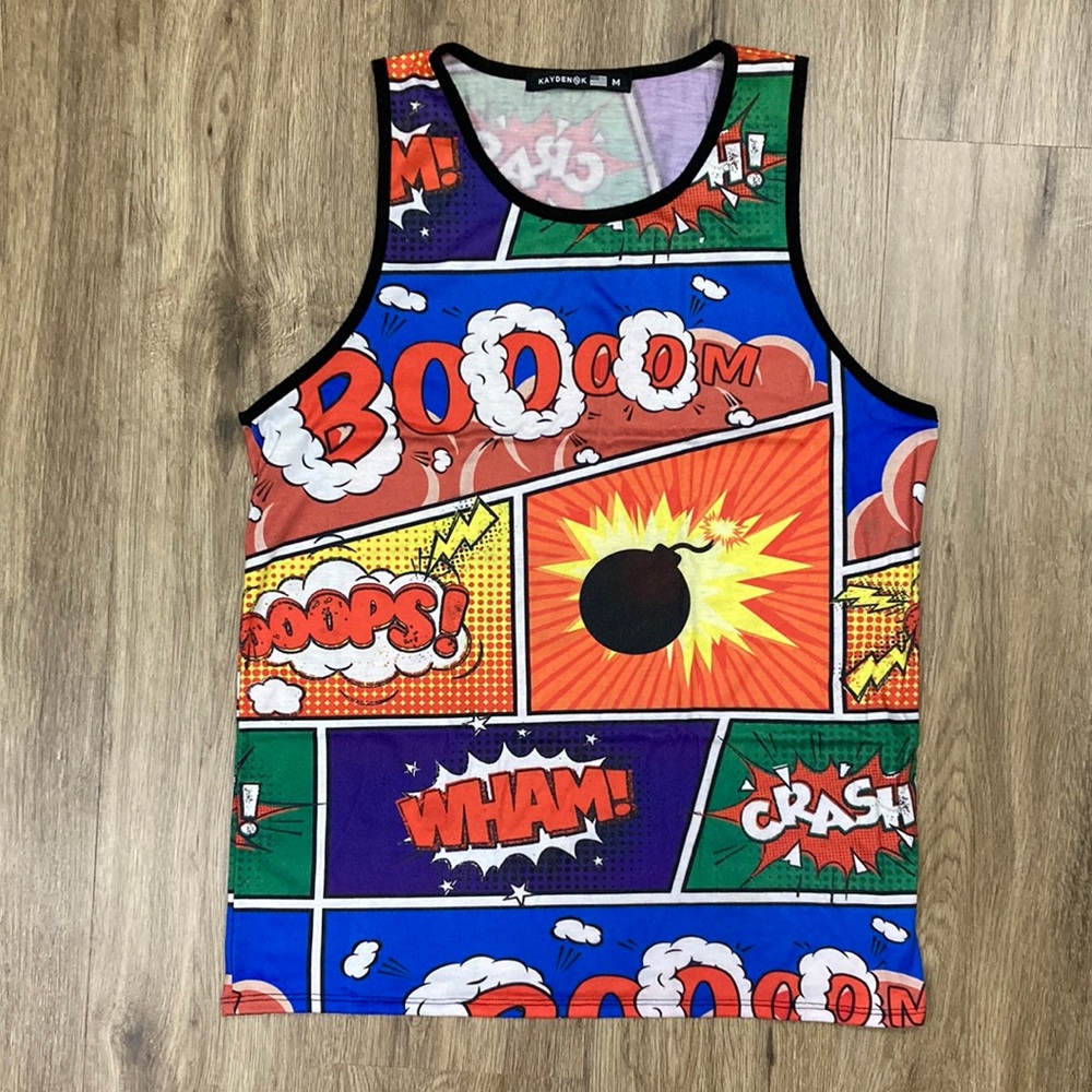 Kayden K Comic print Tank Top